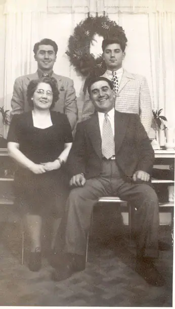 The Merola family at the market