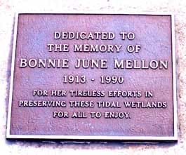 The Bonnie June Mellon marsh plaque