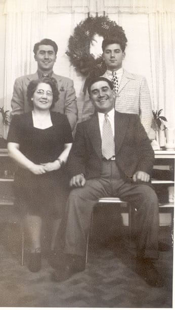 The Merola family at the market
